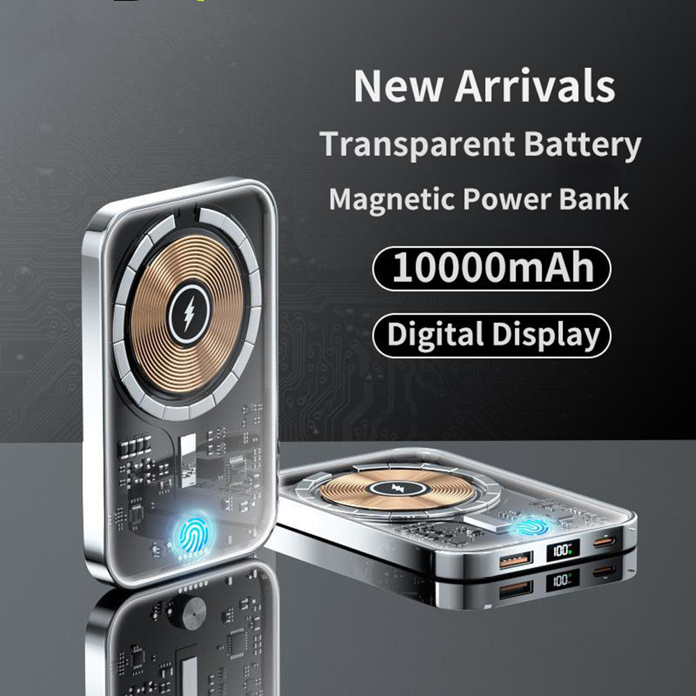Transparent Magnetic Power Bank 22.5W Fast Charge - GlitchyPhones