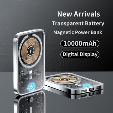 Transparent Magnetic Power Bank 22.5W Fast Charge - GlitchyPhones