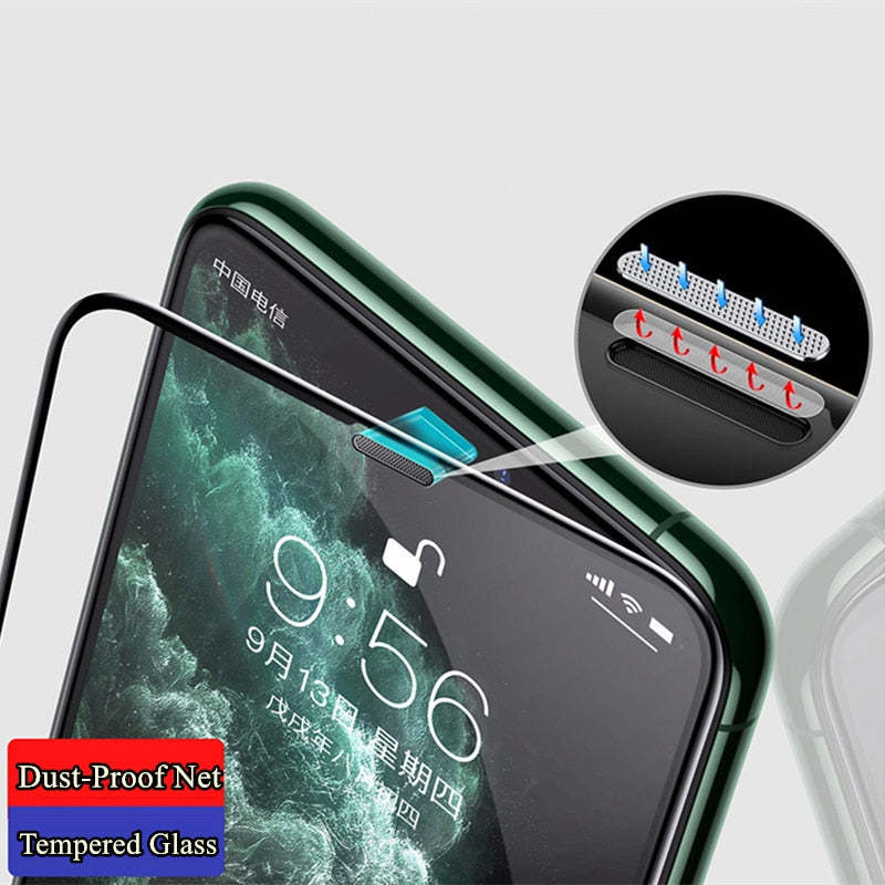 iPhone Screen Protector Dustproof Tempered Glass HD Privacy - GlitchyPhones