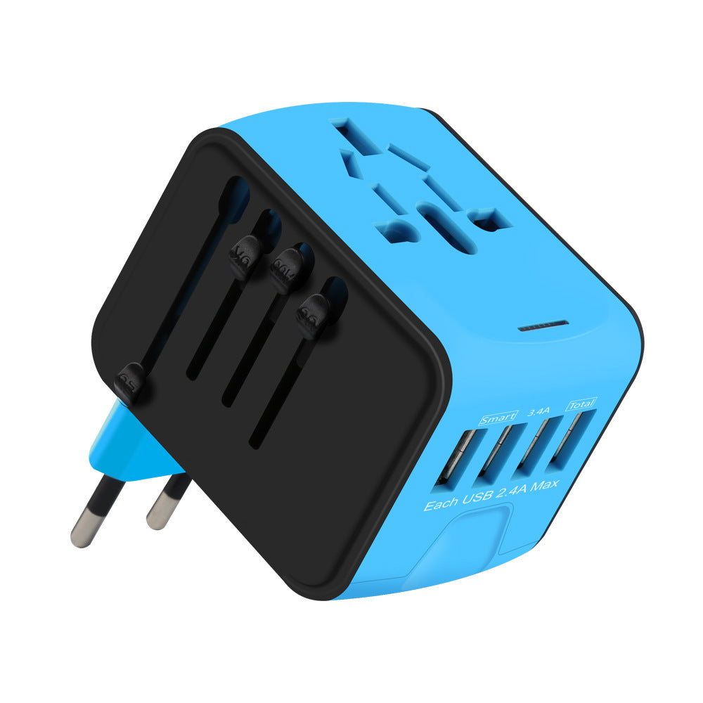 Travel USB Charging Hub - 4-Port Multi-Device Charger Adapter - GlitchyPhones