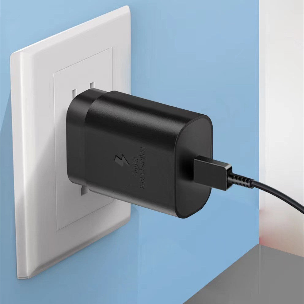 Fast Charger for Samsung Galaxy Note 10/S20/S21/S22 – 25W USB Type-C Wall Charging Adapter (US/EU Plug, Black or White)