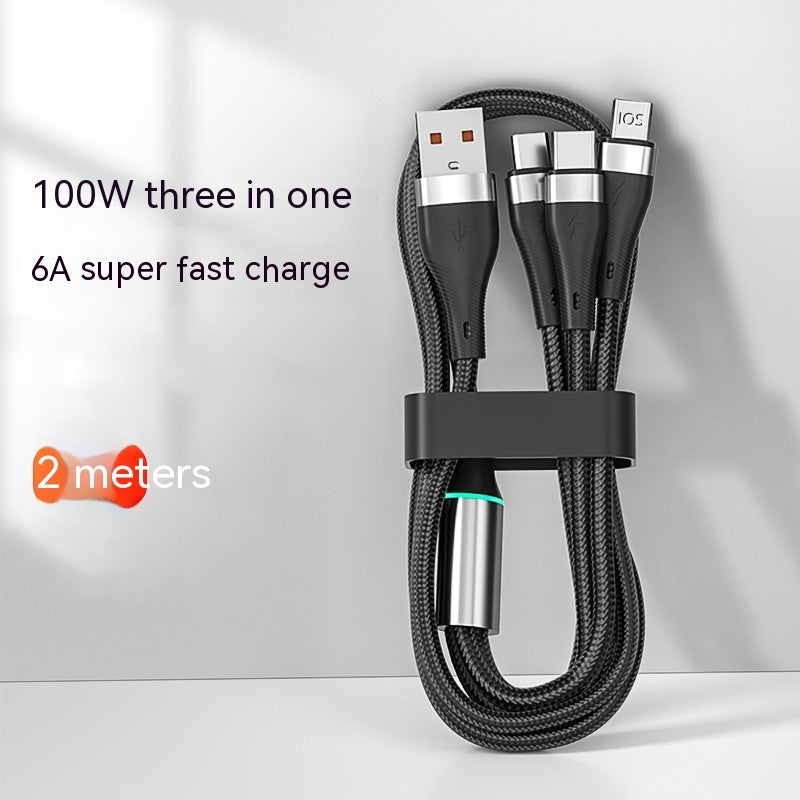 JTX-097 3-in-1 Fast Charging Cable 1.2m Multi-Interface - GlitchyPhones