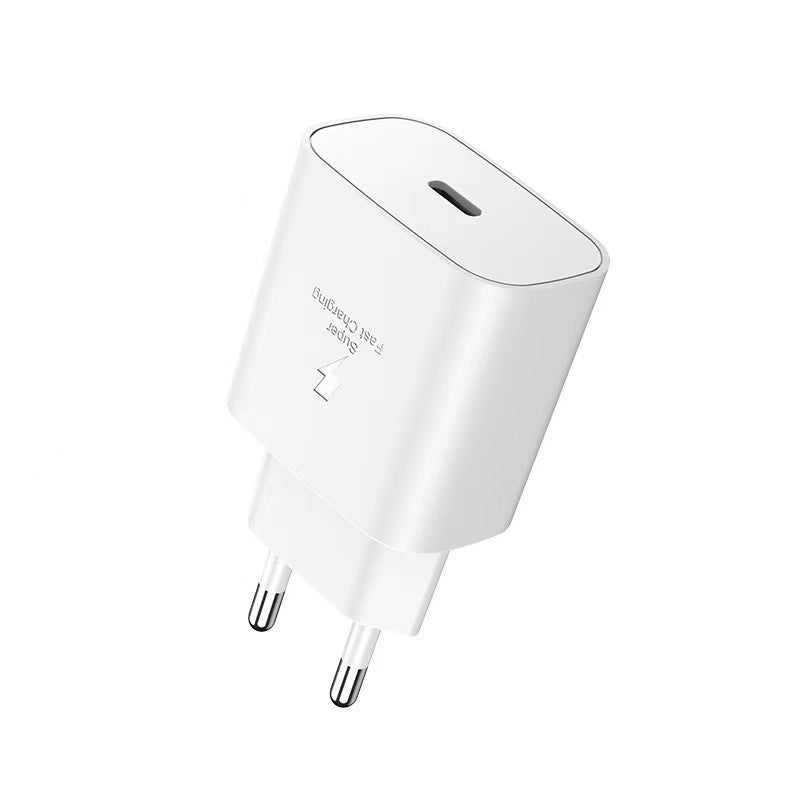 Fast Charger for Samsung Galaxy Note 10/S20/S21/S22 – 25W USB Type-C Wall Charging Adapter (US/EU Plug, Black or White) - GlitchyPhones
