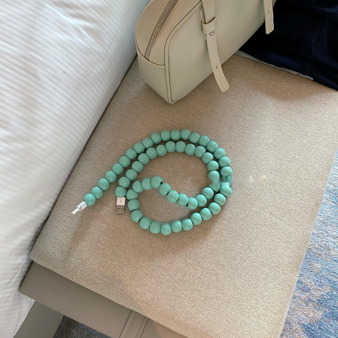 1m USB Charging Cable – Straight Head Fast Charger Cord (Mint Green or White) - GlitchyPhones