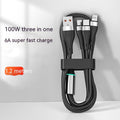 JTX-097 3-in-1 Fast Charging Cable 1.2m Multi-Interface - GlitchyPhones