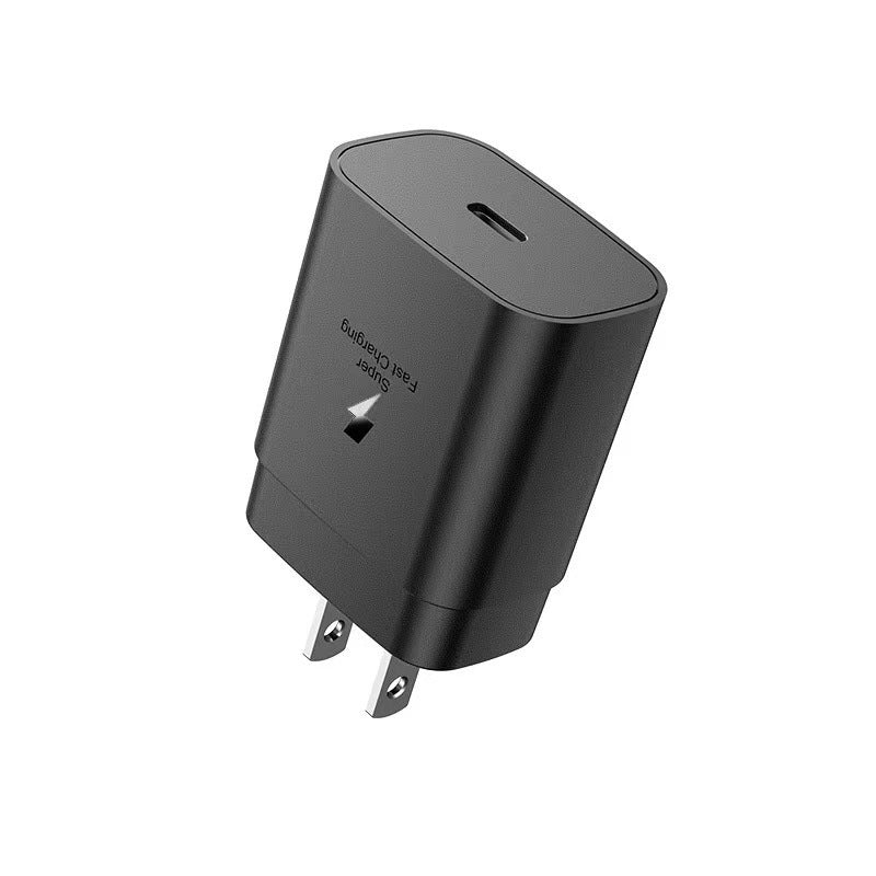 Fast Charger for Samsung Galaxy Note 10/S20/S21/S22 – 25W USB Type-C Wall Charging Adapter (US/EU Plug, Black or White) - GlitchyPhones