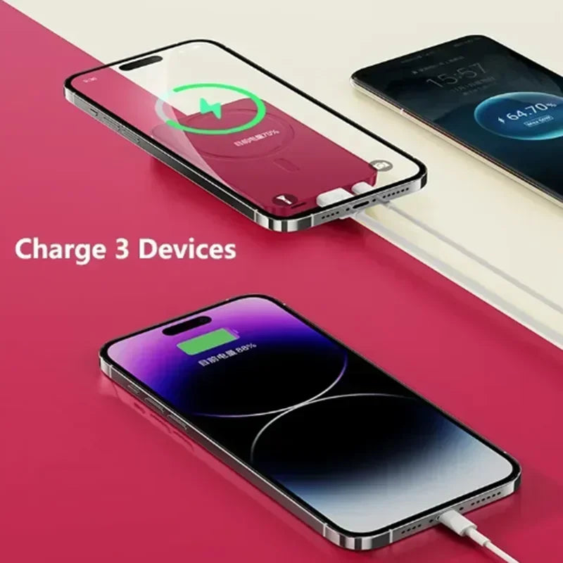 Xiaomi 50000Mah Magnetic Wireless Charger Power Bank for Magsafe External Battery Fast Charging Powerbank for Android Iphone 14
