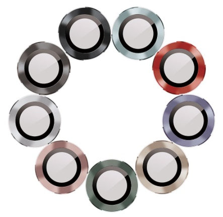 iPhone 15 Camera Lens Protector - Sapphire Tempered Glass Metal Ring - GlitchyPhones
