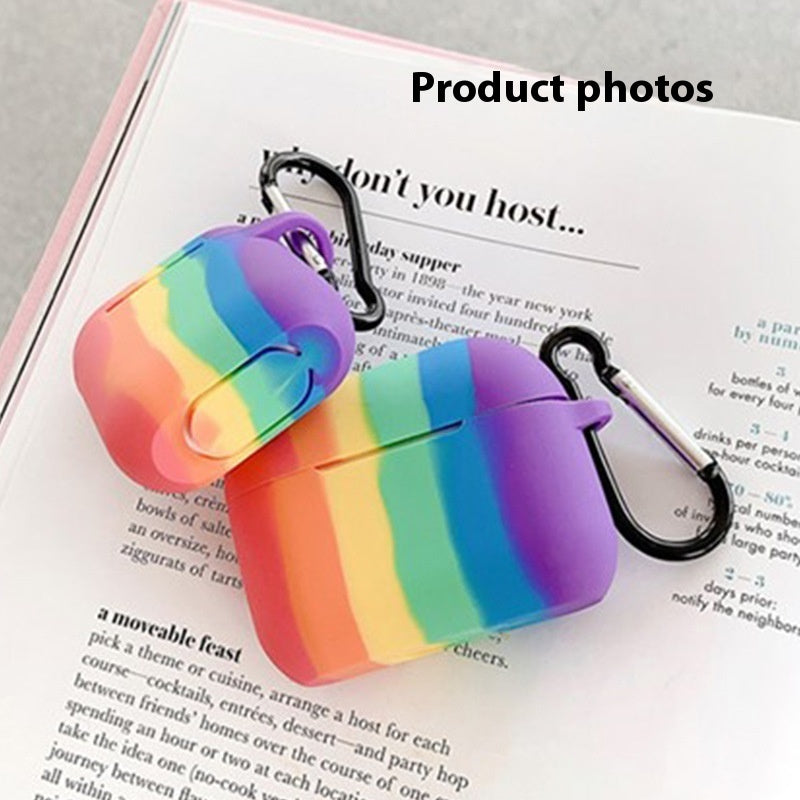 Rainbow AirPods Case Cover Flip Protective Sleeve Colorful