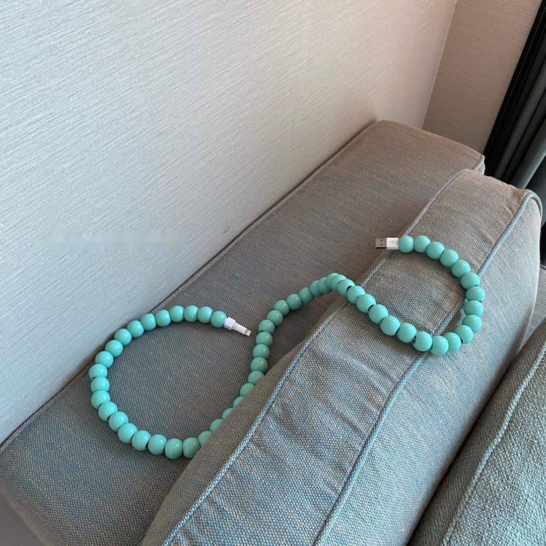 1m USB Charging Cable – Straight Head Fast Charger Cord (Mint Green or White) - GlitchyPhones