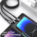 3 in 1 100W Transparent Pilot Lamp Super Fast Charging Cable Universal with Type C Usb Micro for Iphone Samsung Huawei Xiaomi 6A