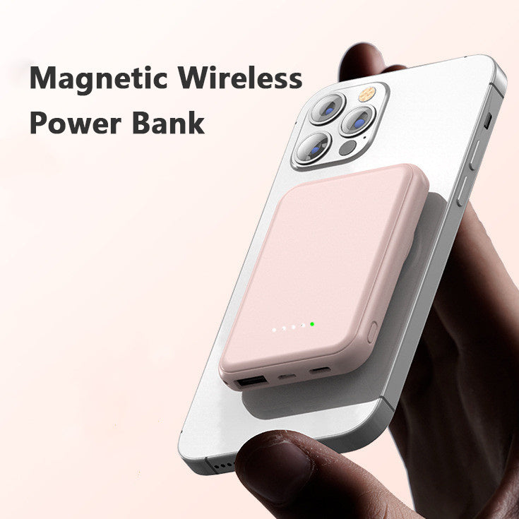 Mini Fast Charging Magnetic Wireless Power Bank 5000 MAh Portable - GlitchyPhones