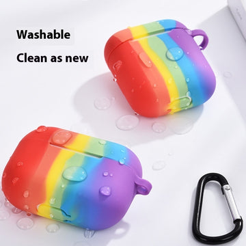 Rainbow AirPods Case Cover Flip Protective Sleeve Colorful - GlitchyPhones