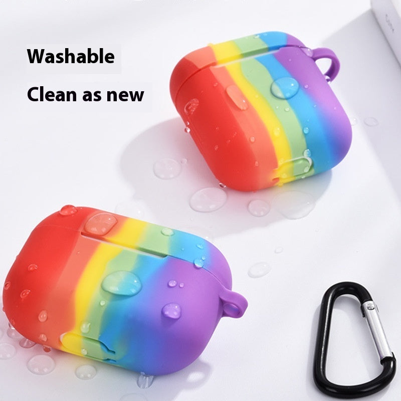 Rainbow AirPods Case Cover Flip Protective Sleeve Colorful
