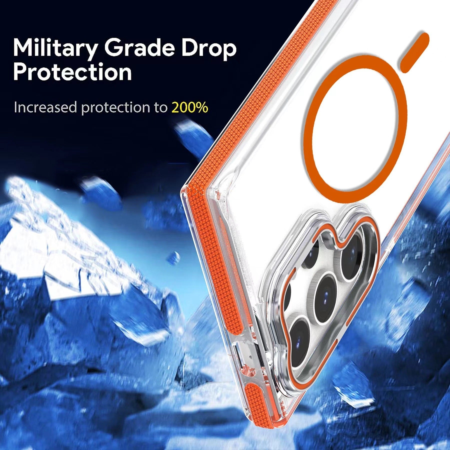 Samsung Phone Case Magnetic TPU Transparent Protective