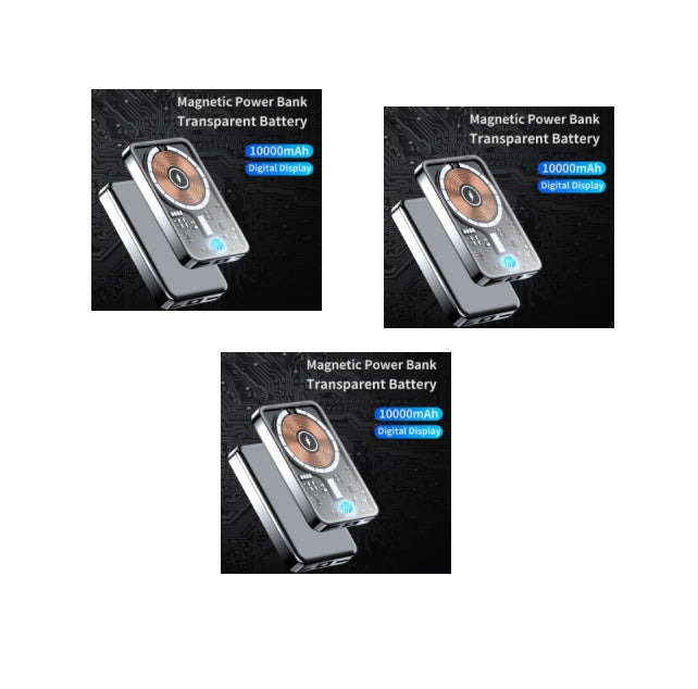Transparent Magnetic Power Bank 22.5W Fast Charge - GlitchyPhones