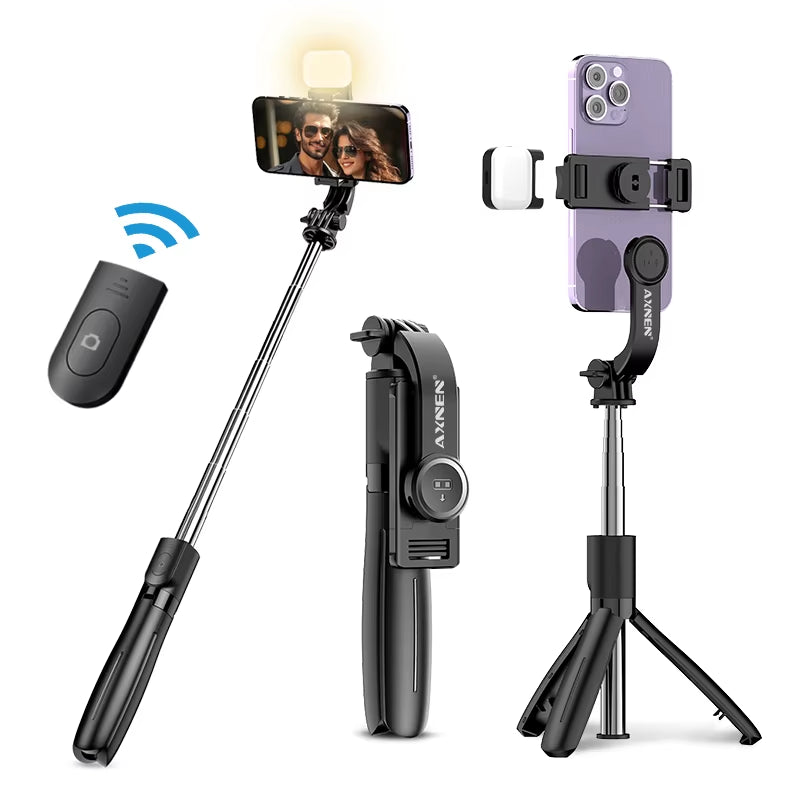 L21 Phone Selfie Stick Cellphone Tripod with Extension Rod Bluetooth Remote Control for Android IOS Smartphone Shoot Vlog
