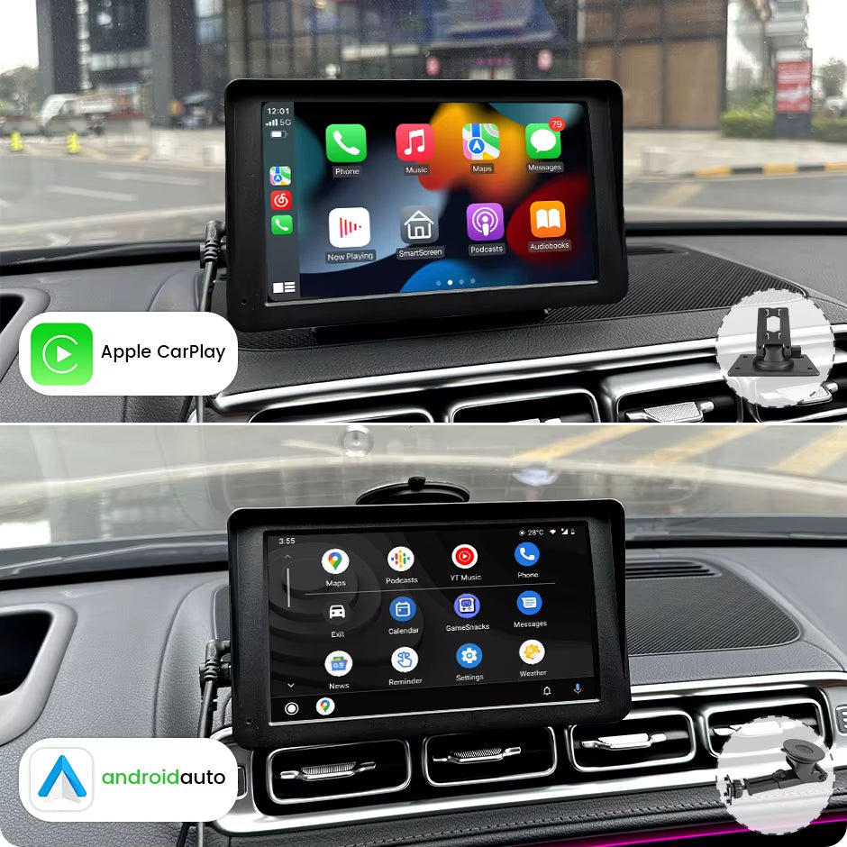 Greenyi Wireless Apple Carplay Android Auto 7 Inch HD Touch Screen Portable Car Radio Multimedia Video Player T86 Monitor