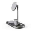 Premium 3-in-1 Wireless Charger Stand Aluminum Alloy Fast Charging - GlitchyPhones